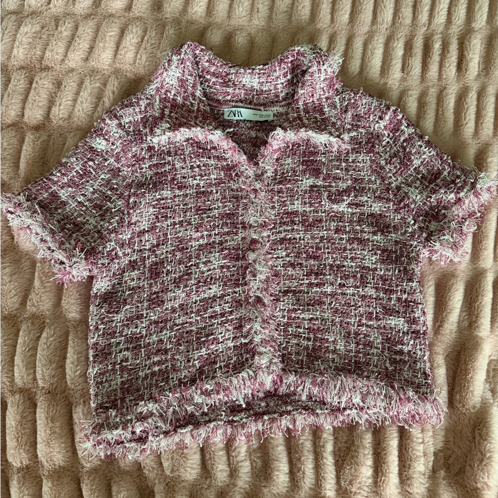 Zara Pink and White Top